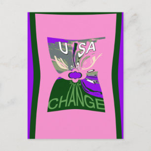 USA Ändra Art Skriv ut Vykort