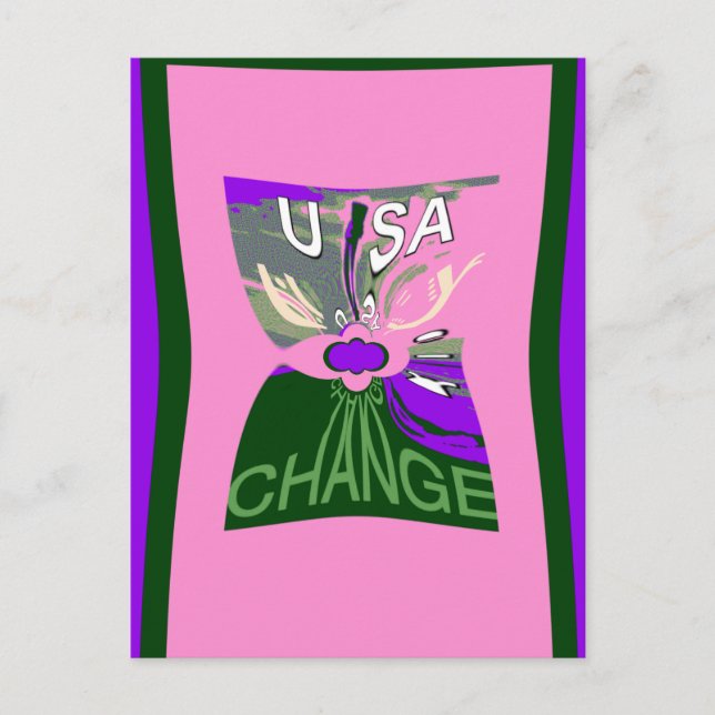 USA Ändra Art Skriv ut Vykort (Framsida)
