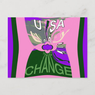 USA Ändra Art Skriv ut Vykort