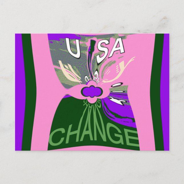 USA Ändra Art Skriv ut Vykort (Framsida)