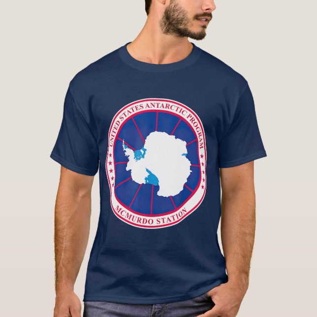 USA Antarktisprogrammet Antarctica T Shirt (Framsida)