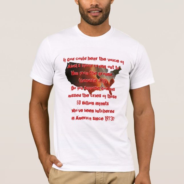 USA Anti abortT-tröja Tee (Framsida)