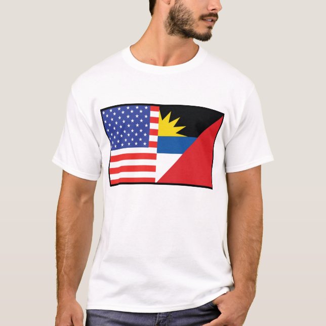 USA/Antigua Barbuda T Shirt (Framsida)