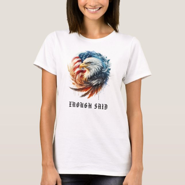 *~* USA AP16 Circular, American Flagga Örn T Shirt (Framsida)