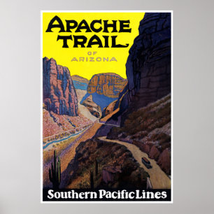 USA Apache Trail Vintage resor Poster återställd