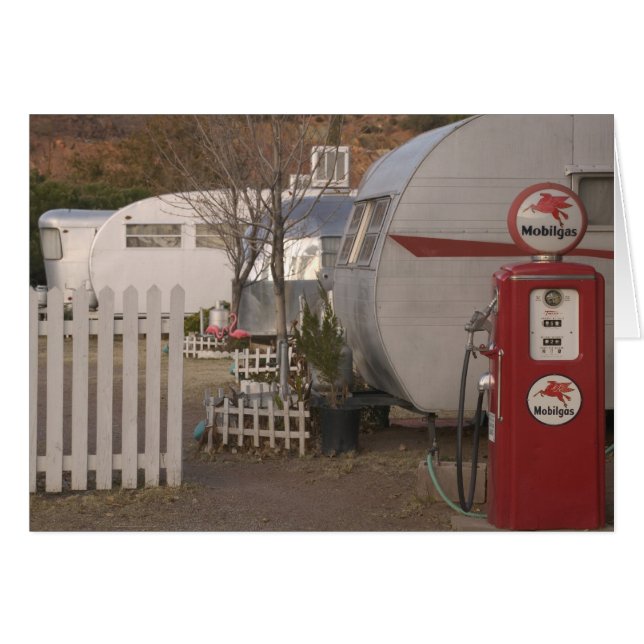 USA, Arizona, Bisbee: Shady Dell Motel, allt Hälsningskort (Framsidan Horizontal)