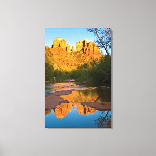 USA, Arizona. Cathedral Rock vid solnedgång Canvastryck