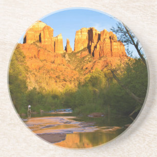 USA, Arizona. Cathedral Rock vid solnedgång Underlägg