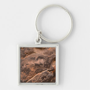 USA, Arizona, Coconino National Forest, Palatki Fyrkantig Silverfärgad Nyckelring