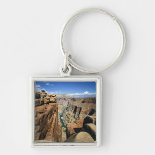 USA, Arizona, Grand Canyon National Park, Fyrkantig Silverfärgad Nyckelring
