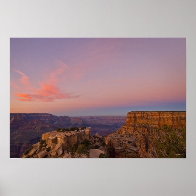 USA, Arizona, Grand Canyon vid sunset Poster (Framsidan)