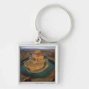 USA, Arizona. Horseshoe Bend som visar erosion gen Fyrkantig Silverfärgad Nyckelring