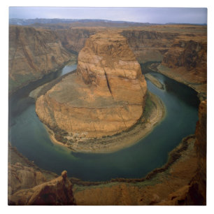 USA, Arizona. Horseshoe Bend visar erosion genom Kakelplatta