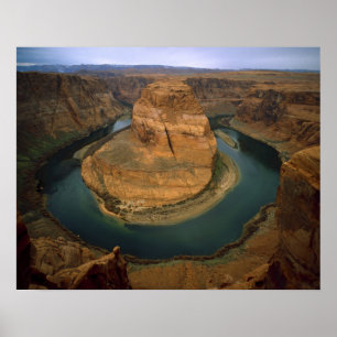 USA, Arizona. Horseshoe Bend visar erosion genom Poster