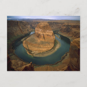 USA, Arizona. Horseshoe Bend visar erosion genom Vykort