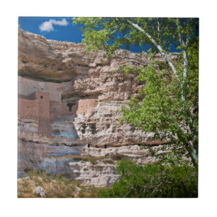 USA, Arizona. Montezuma slott, Ruinerna Kakelplatta