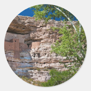 USA, Arizona. Montezuma slott, Ruinerna Runt Klistermärke