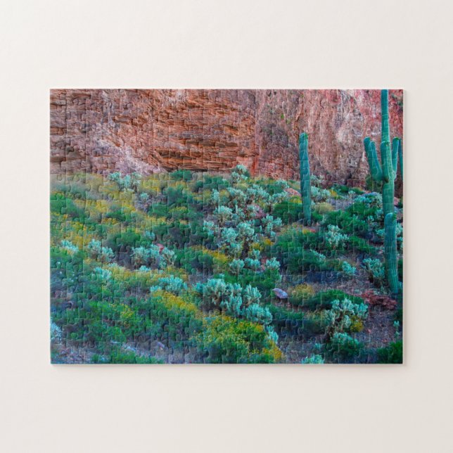 USA, Arizona. Ökenflora Pussel (Horisontell)