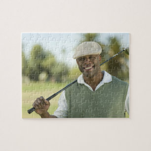 USA, Arizona, Scottsdale, leende man på golf Pussel