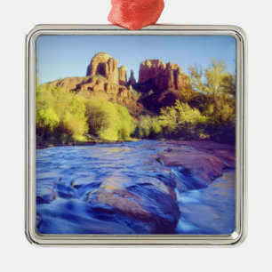 USA, Arizona, Sedona. Cathedral Rock reflekterar 2 Julgransprydnad Metall