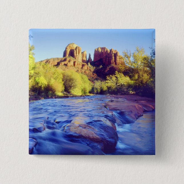 USA, Arizona, Sedona. Cathedral Rock reflekterar 2 Knapp (Framsida)