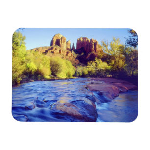 USA, Arizona, Sedona. Cathedral Rock reflekterar 2 Magnet