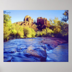 USA, Arizona, Sedona. Katedral Sten som reflektera Poster