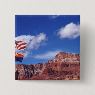 USA, Arizona, Tow flaggor i Grand Canyon National Knapp