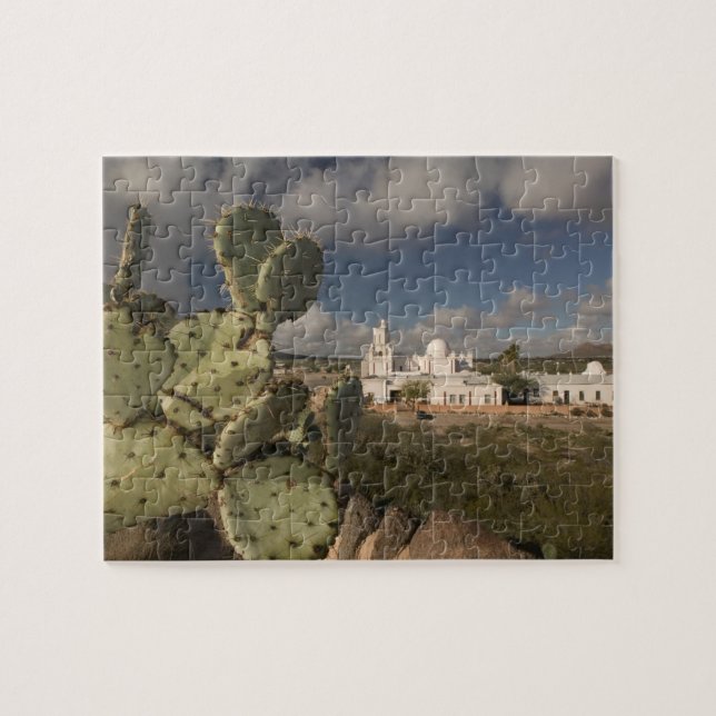 USA, Arizona, Tucson: Mission San Xavier del Bac 2 Pussel (Horisontell)