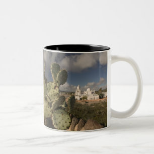USA, Arizona, Tucson: Mission San Xavier del Bac 2 Två-Tonad Mugg