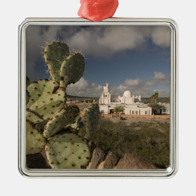 USA, Arizona, Tucson: Uppdrag San Xavier del Bac 2 Julgransprydnad Metall (Framsidan)