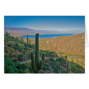 USA, Arizona. Utsikt från ingången till Tonto Hälsningskort