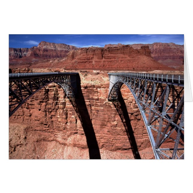 USA, Arizona, Vy of Navajo Bridge i Grand Hälsningskort (Framsidan Horizontal)