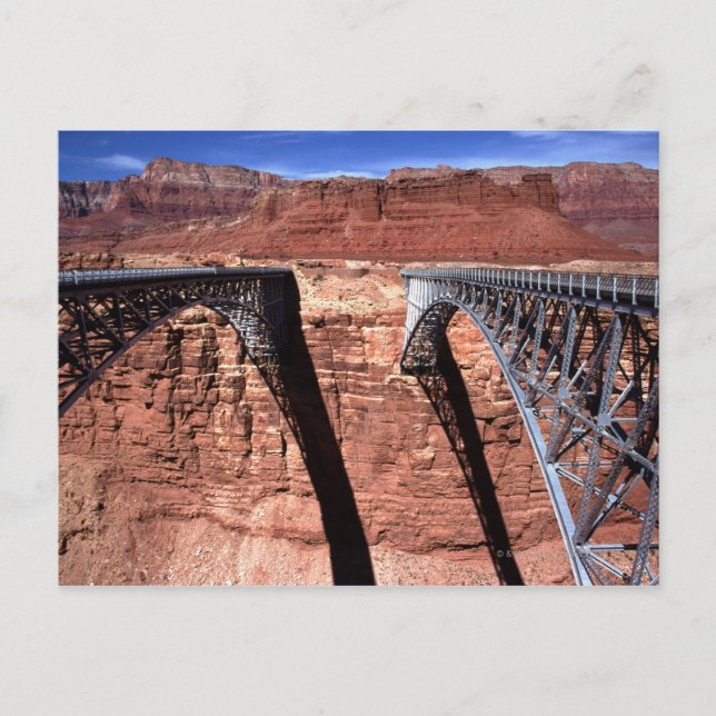 USA, Arizona, Vy of Navajo Bridge i Grand Vykort (Framsida)