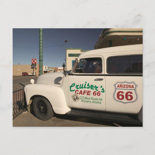 USA, Arizona, Williams: Cruisers Cafe 66 Gammal Vykort (Framsida)