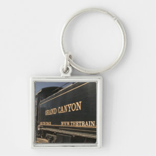 USA, Arizona, Williams: Grand Canyon Railroad Fyrkantig Silverfärgad Nyckelring