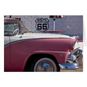 USA, Arizona, Williams. Rt. 66 Stad, 1950-talet Hälsningskort