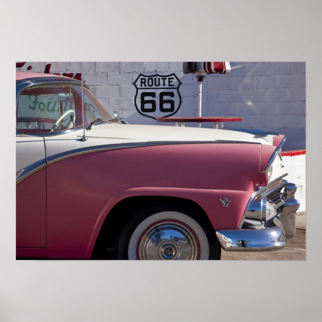 USA, Arizona, Williams. Rt. 66 Stad, 1950-talet Poster (Framsidan)