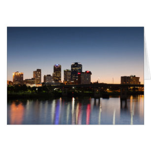 USA, Arkansas, Little Rock, Stadssiluett Hälsningskort