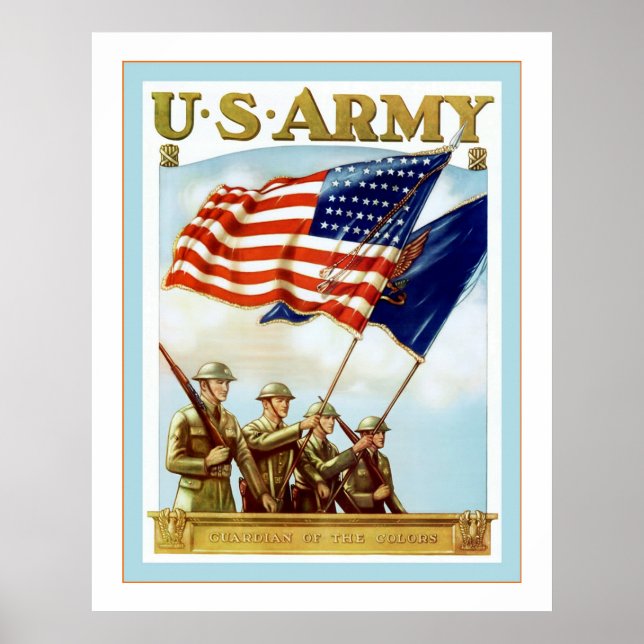 USA-armén~Vintage Världskrig 2 Poster (Framsidan)