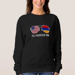 Usa Armenia Flagga Sunglasses Armeniska amerikaner T Shirt