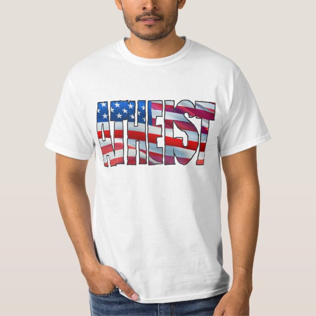 USA ATHEIST - T SHIRT (Framsida)