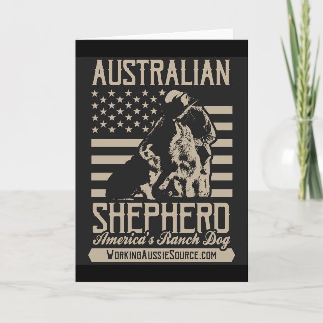 USA Aussie hälsningkort Kort (Framsida)