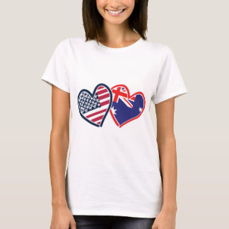 USA—Austrailia-Kärlek T Shirt
