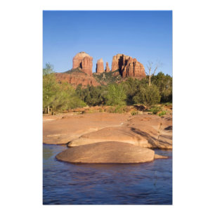 USA, AZ, Cathedral Rocks vid Red Rock Crossing Fototryck
