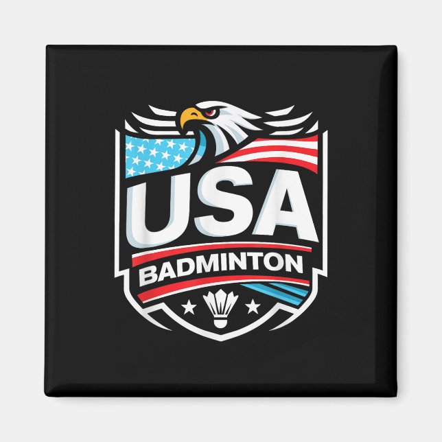 Usa Badminton  Magnet (Framsidan)