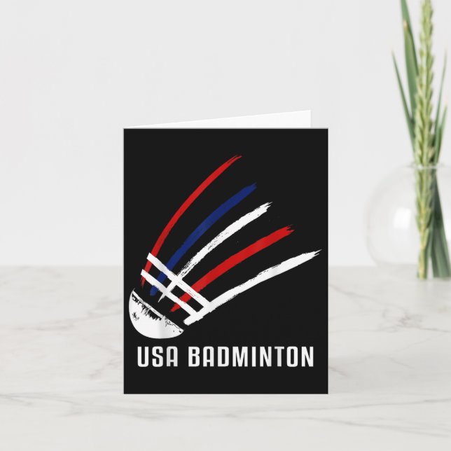 Usa Badminton Shuttle Röd Vit Blå  Kort (Framsida)
