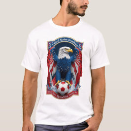 USA Bald Eagle Emblem American Flag Soccer Gift T Shirt
