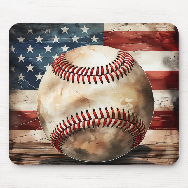 USA Baseball Mouse Pad Musmatta (Framsidan)