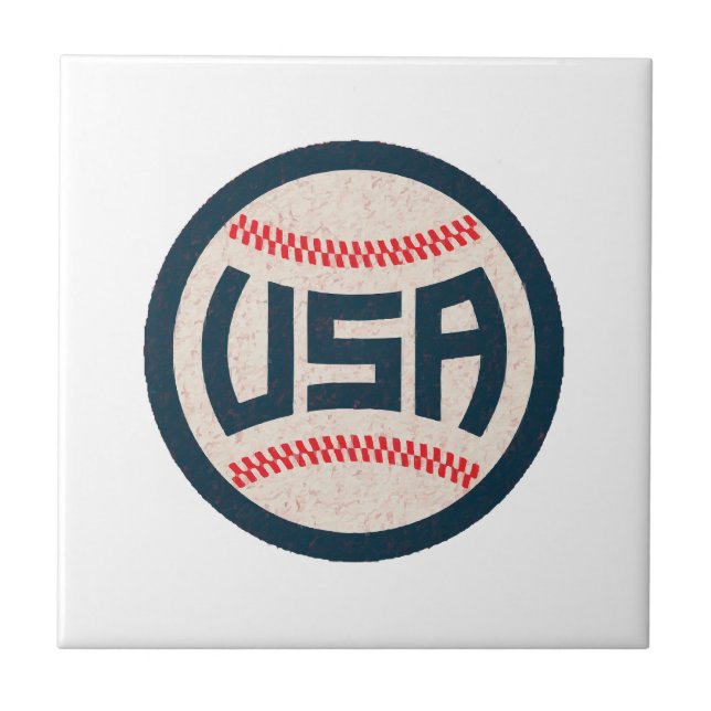 USA Baseboll Kakelplatta (Framsidan)